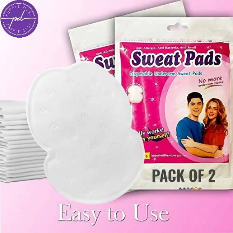     			Sweat Pads For Underarms Disposable Highly Absorbent Sweat Pads (pack of 2)