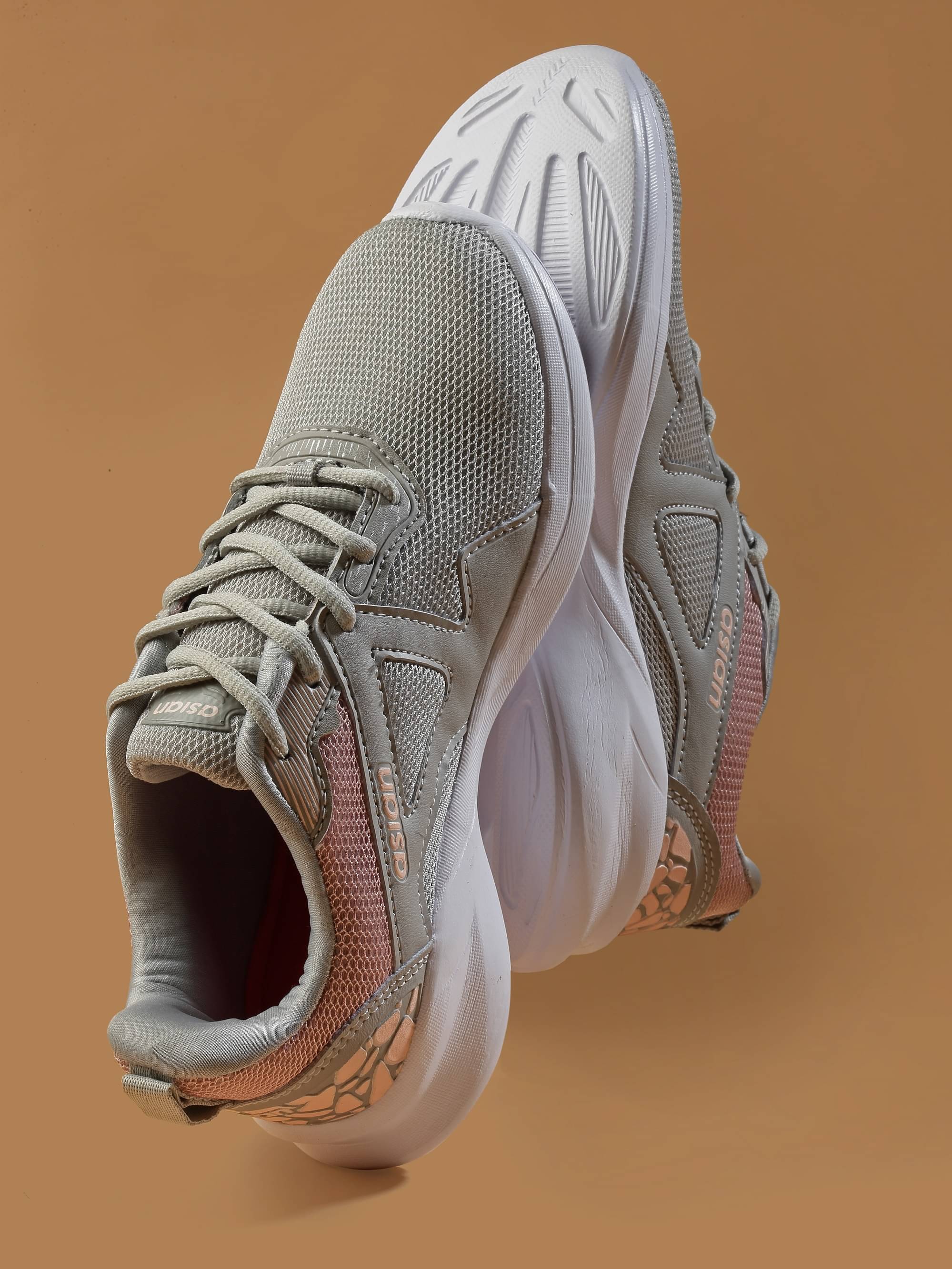     			ASIAN - Light Grey Women's Running Shoes