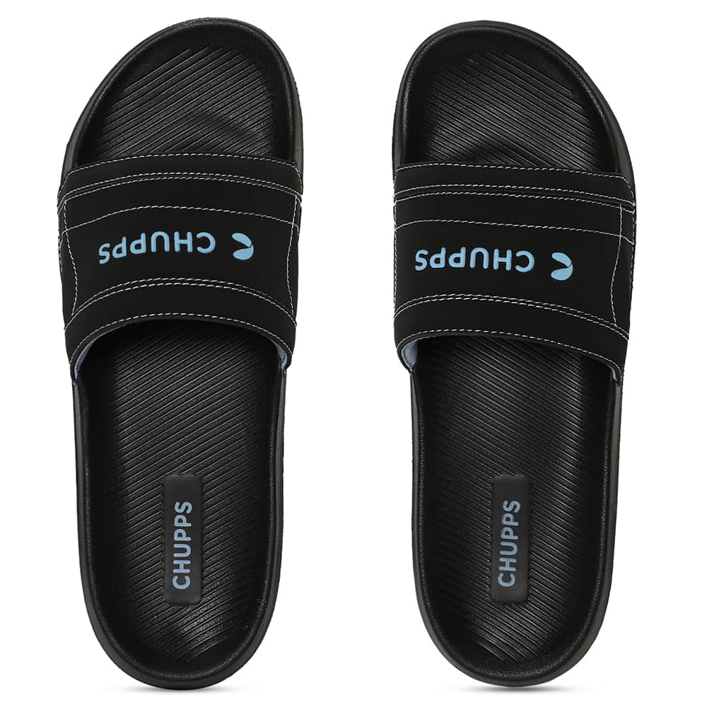 CHUPPS Black Men's Slide Flip Flop