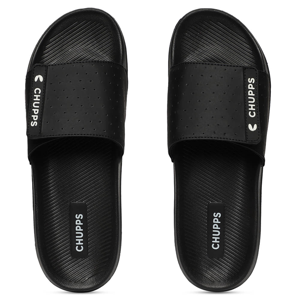 CHUPPS Black Men's Slide Flip Flop
