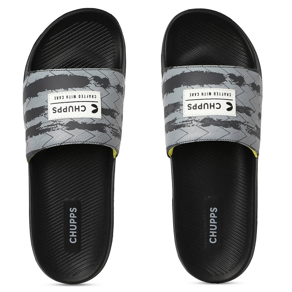 CHUPPS Black Men's Slide Flip Flop