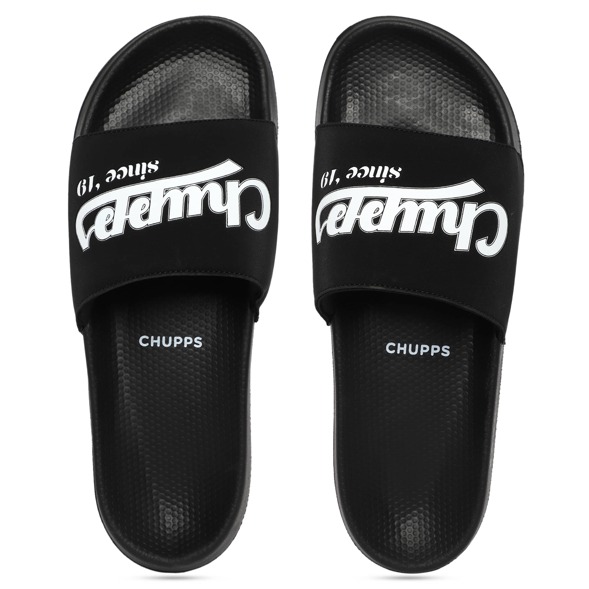     			CHUPPS Black Men's Slide Flip Flop