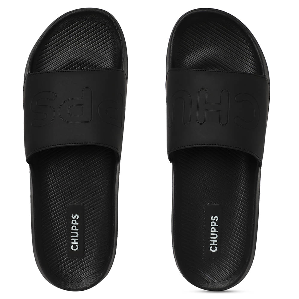     			CHUPPS Black Men's Slide Flip Flop