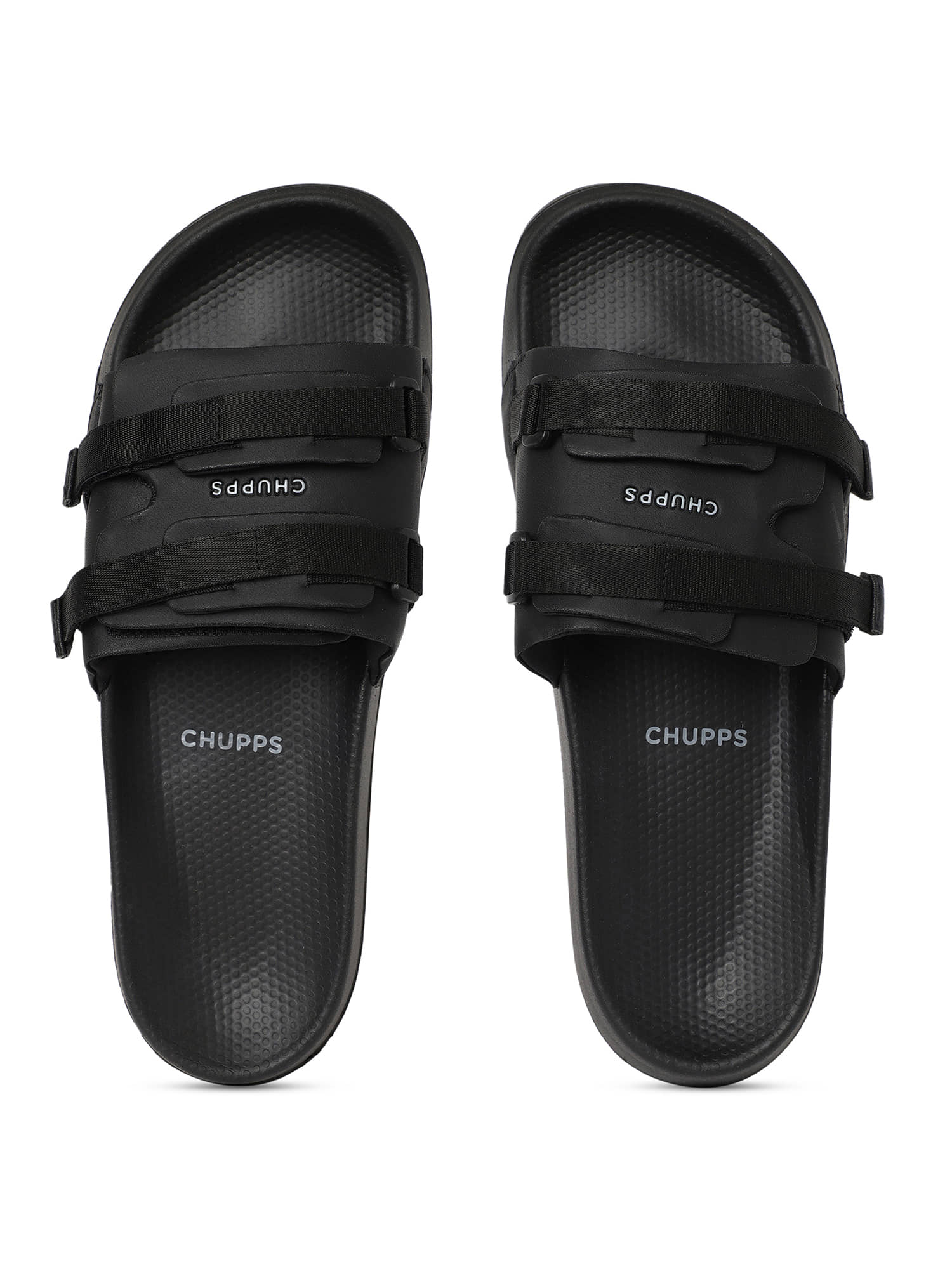 CHUPPS Black Men's Slide Flip Flop