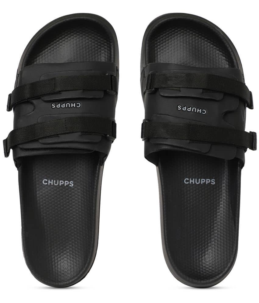 CHUPPS Black Men's Slide Flip Flop