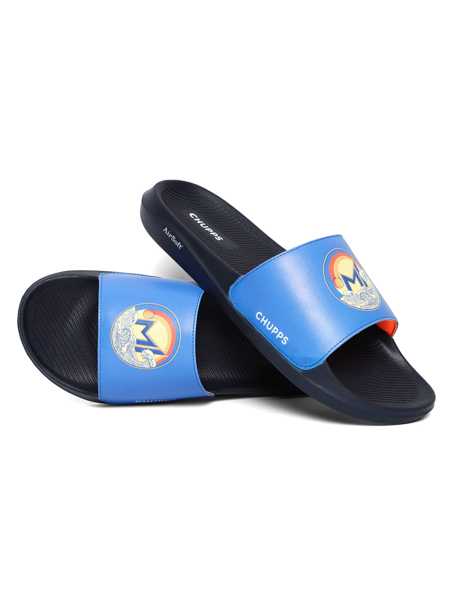 CHUPPS Blue Men's Slide Flip Flop