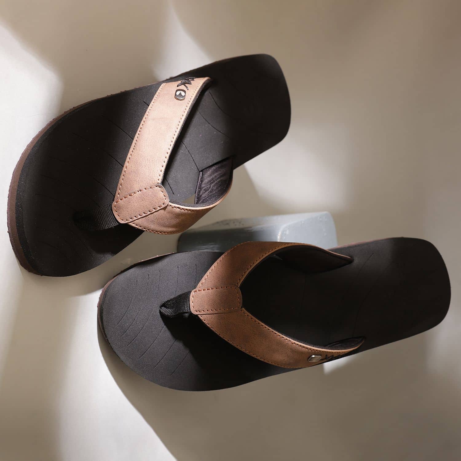 CHUPPS Brown Men's Slide Flip Flop