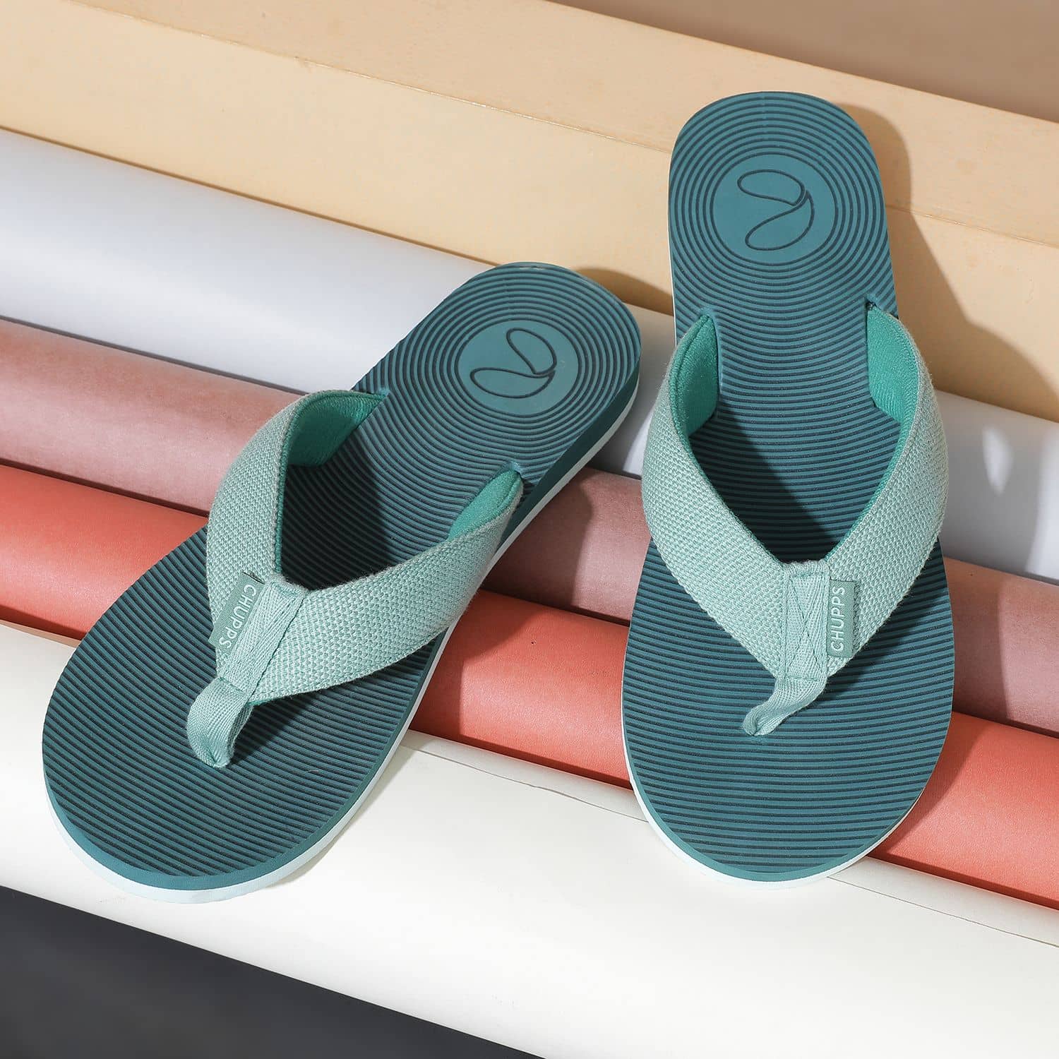 CHUPPS Green Men's Slide Flip Flop