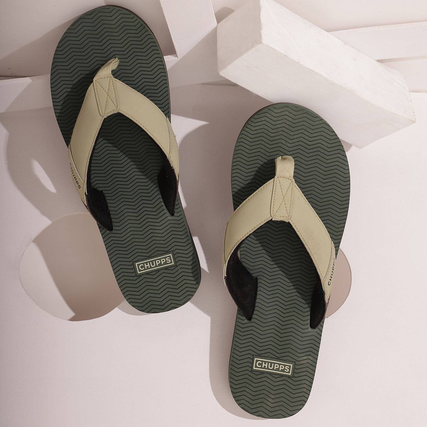     			CHUPPS Green Men's Slide Flip Flop