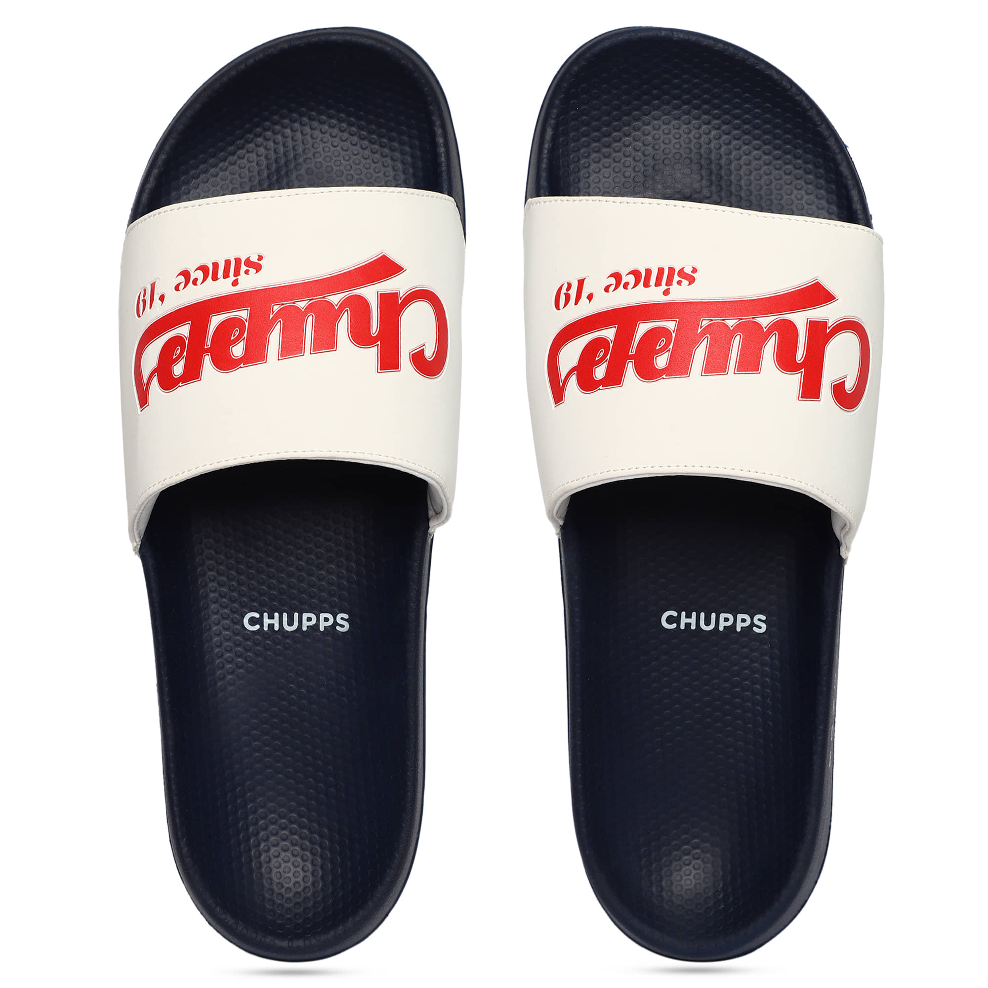 CHUPPS Navy Men's Slide Flip Flop