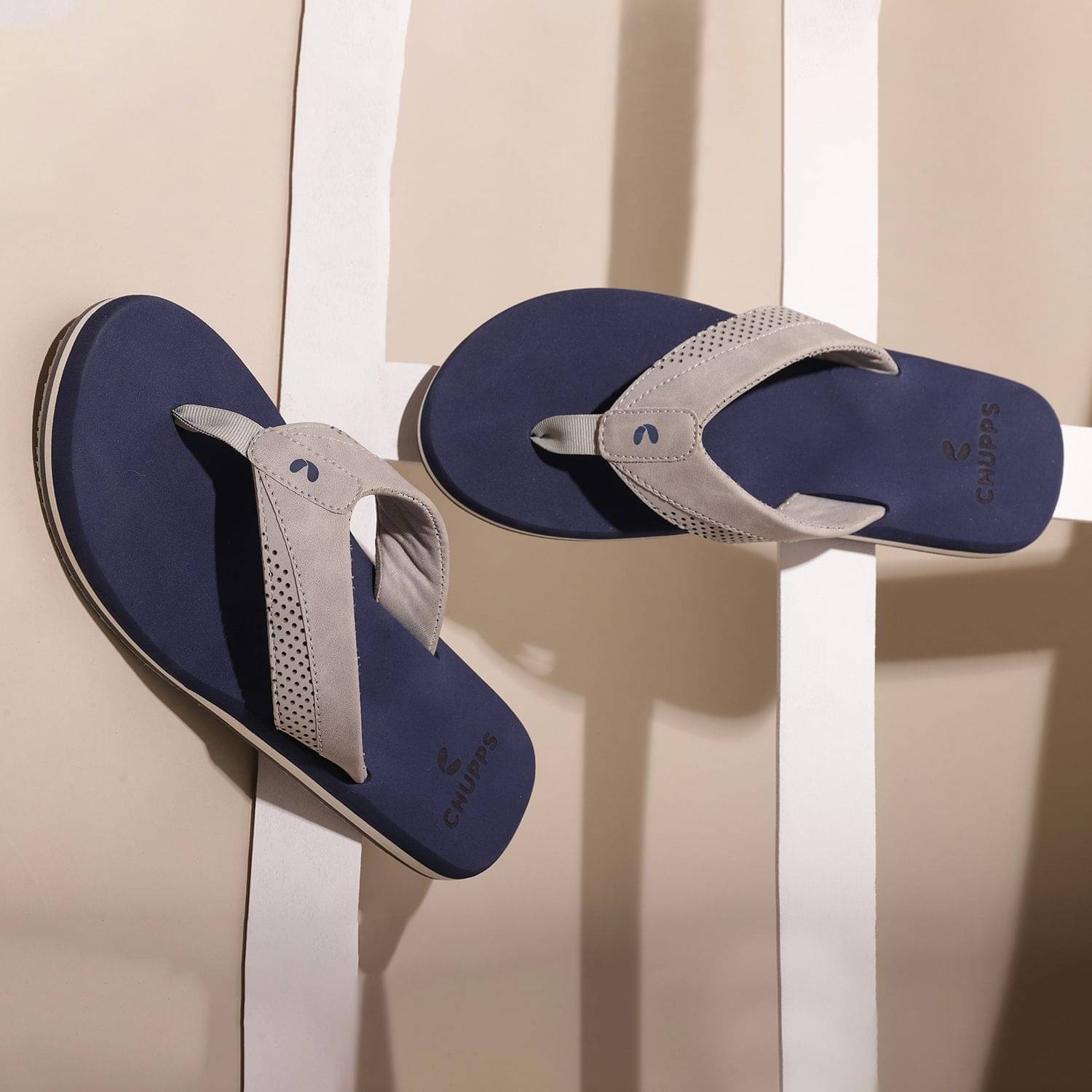     			CHUPPS Navy Men's Slide Flip Flop