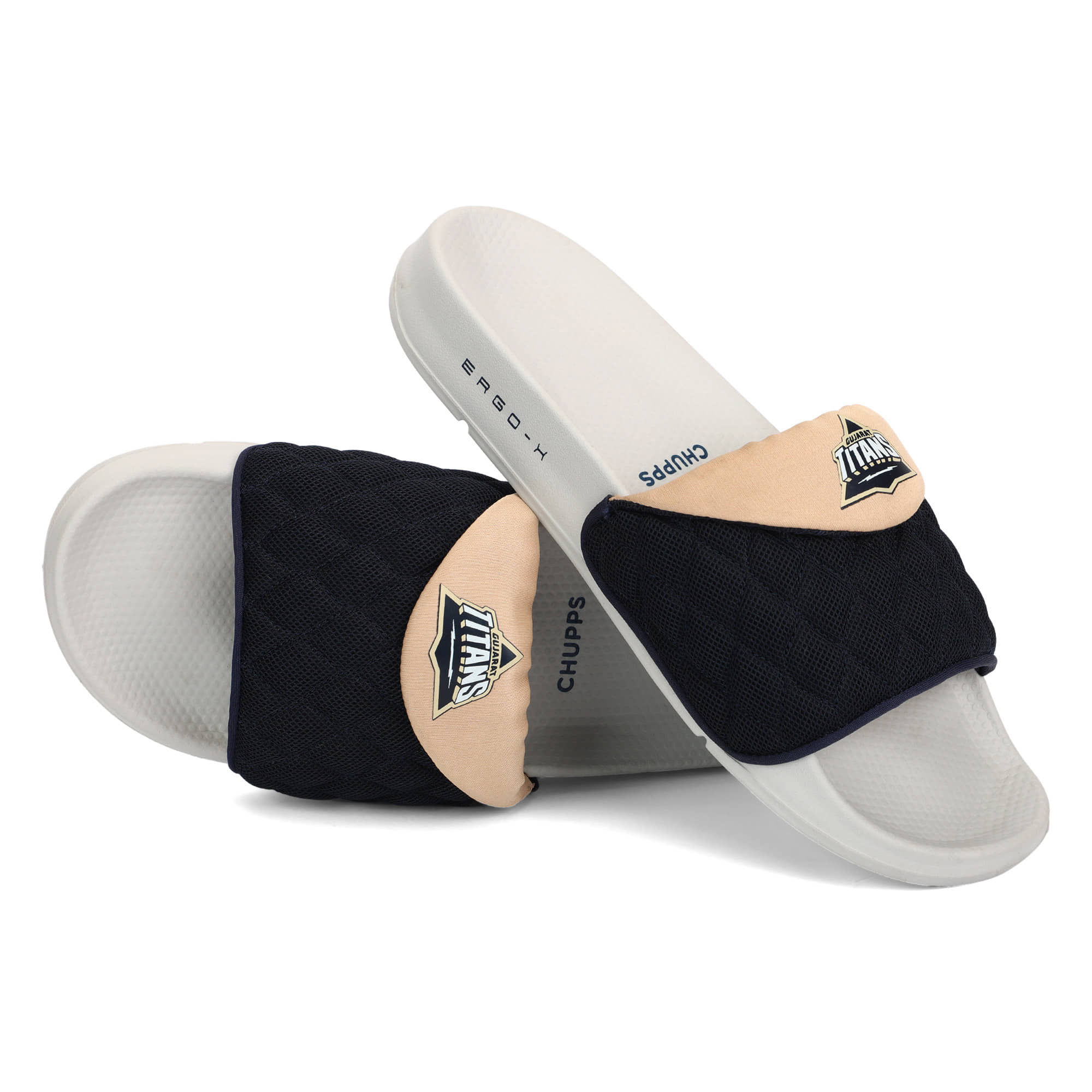 CHUPPS Navy Men's Slide Flip Flop