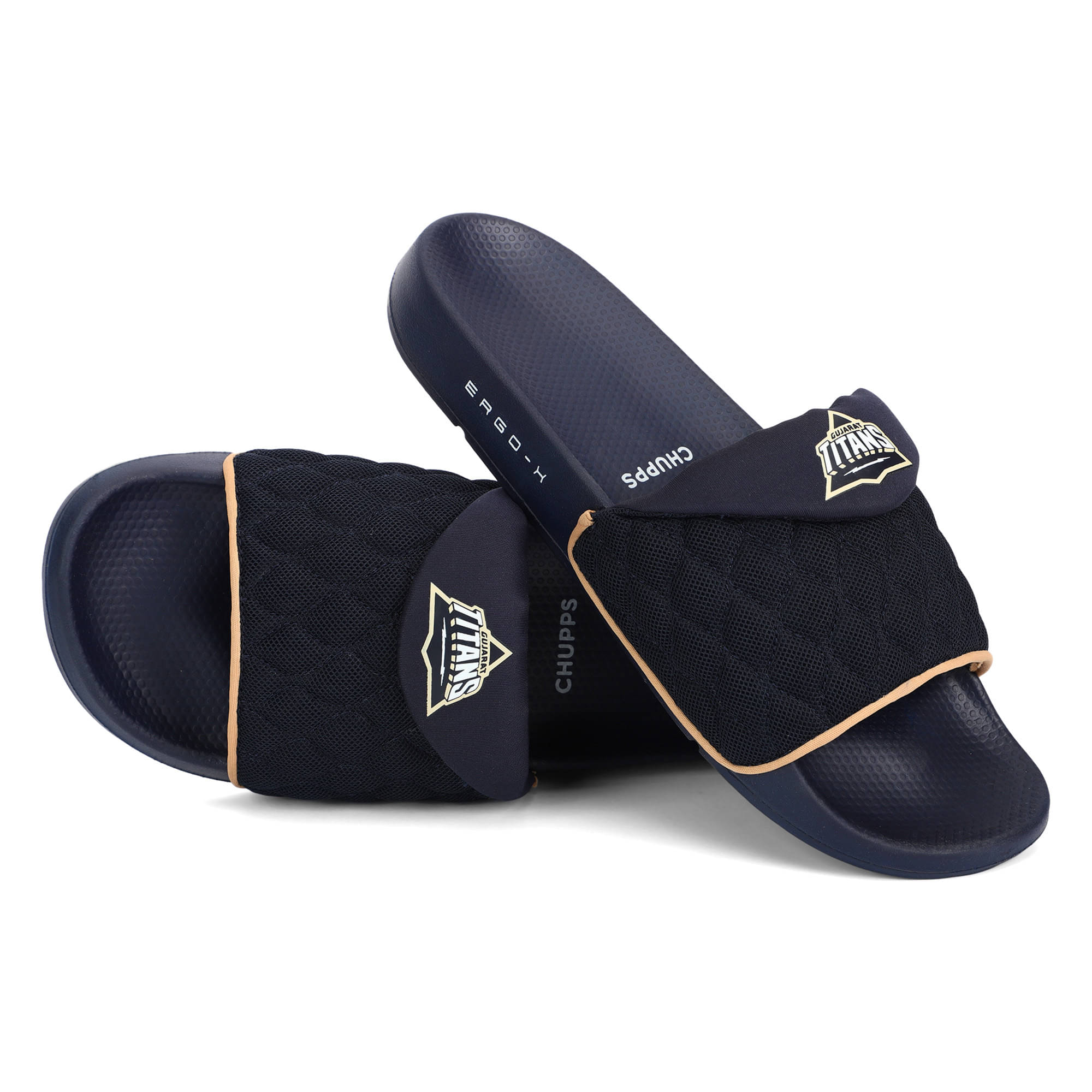     			CHUPPS Navy Men's Slide Flip Flop