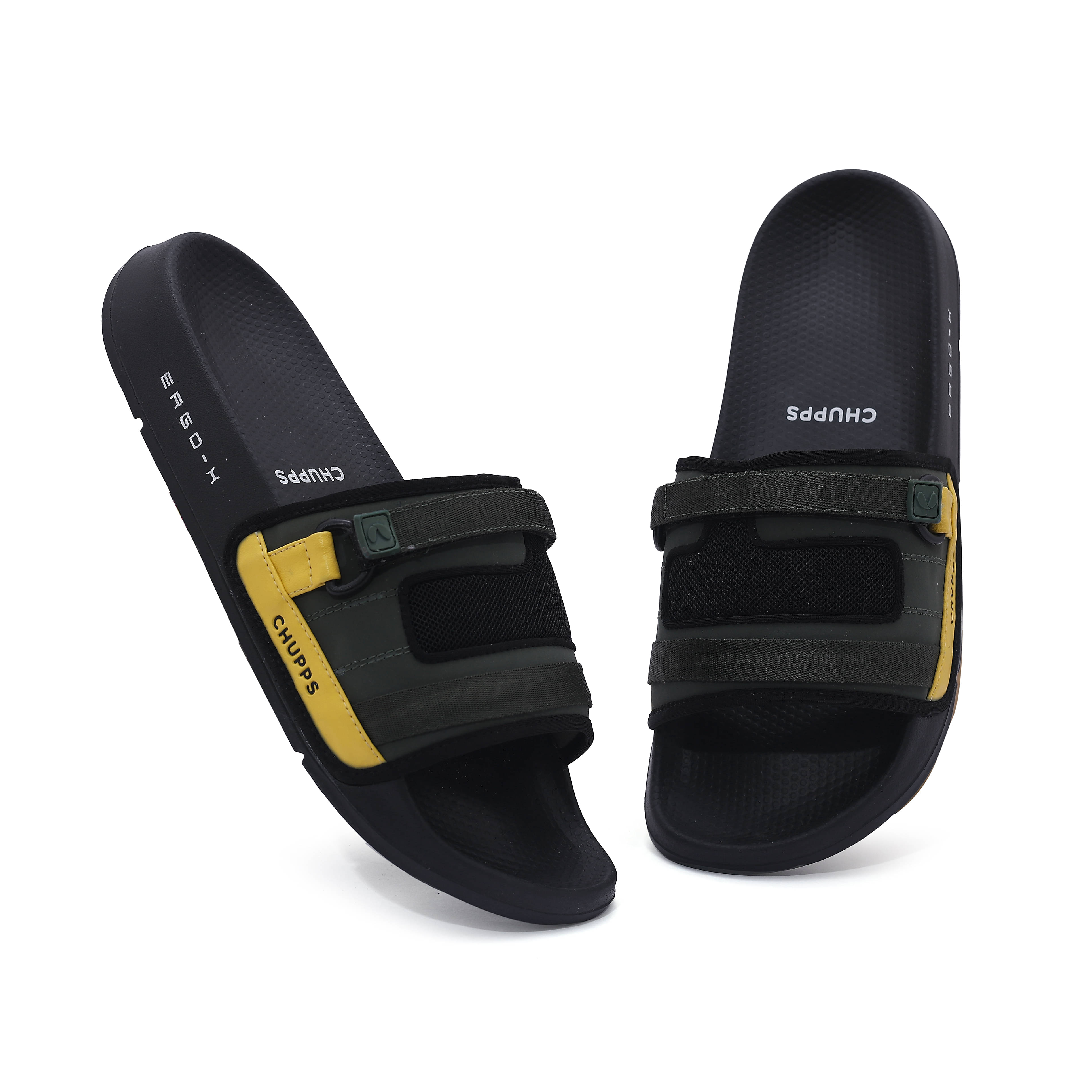     			CHUPPS Olive Men's Slide Flip Flop