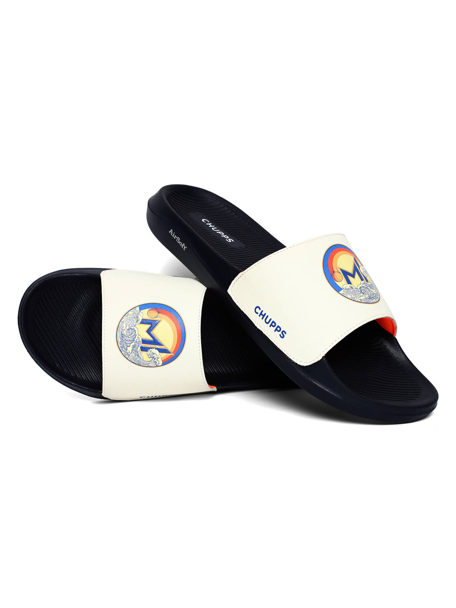     			CHUPPS White Men's Slide Flip Flop