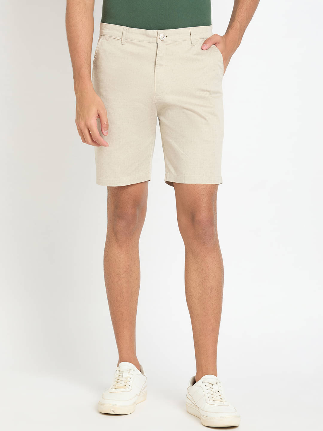Club York Beige Cotton Blend Men's Shorts ( Pack of 1 ) Club York Beige Cotton Blend Men's Shorts ( Pack of 1 )