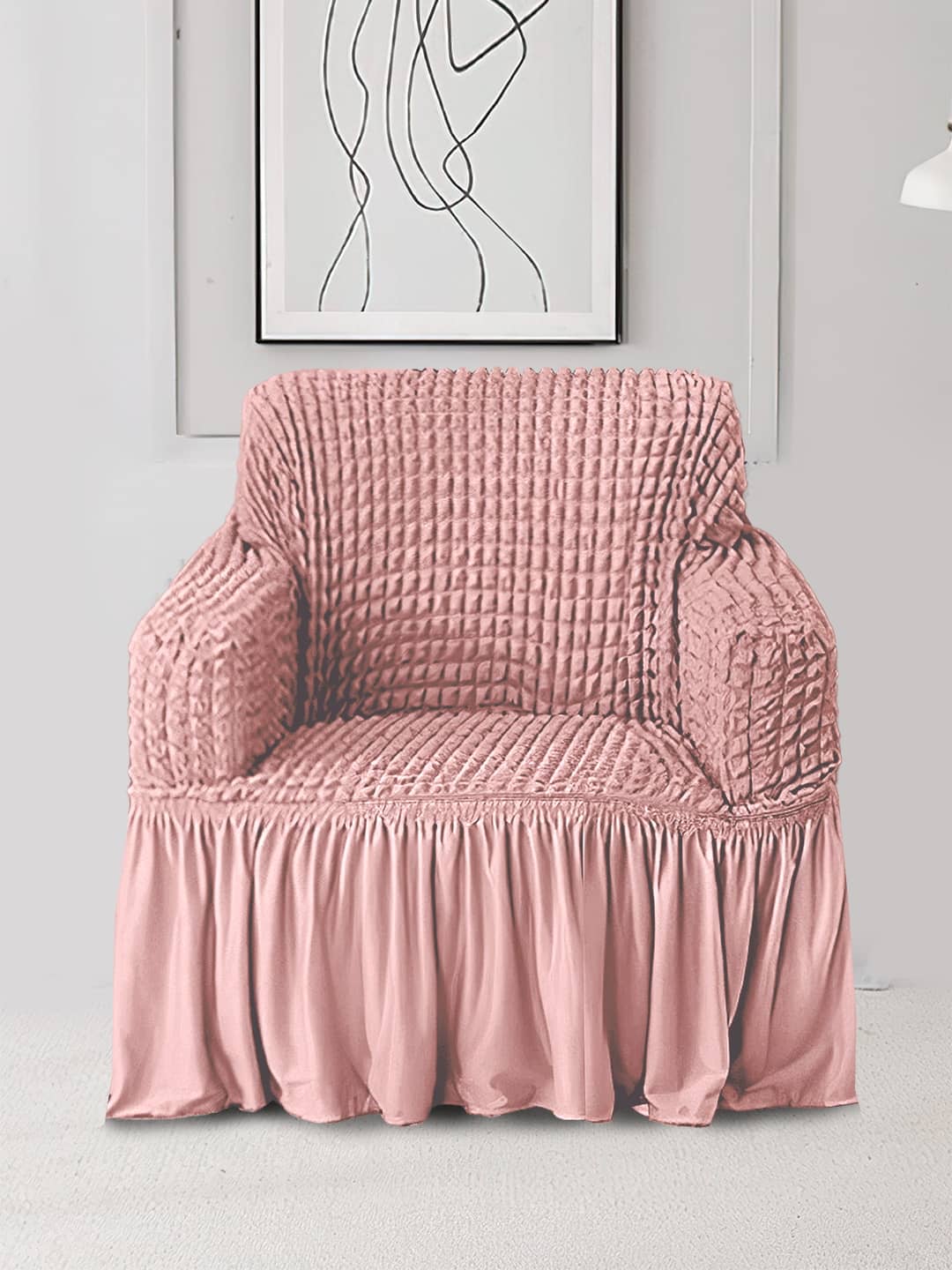 Cortina 5 Seater Polyester Sofa Cover ( Pack of 3 )