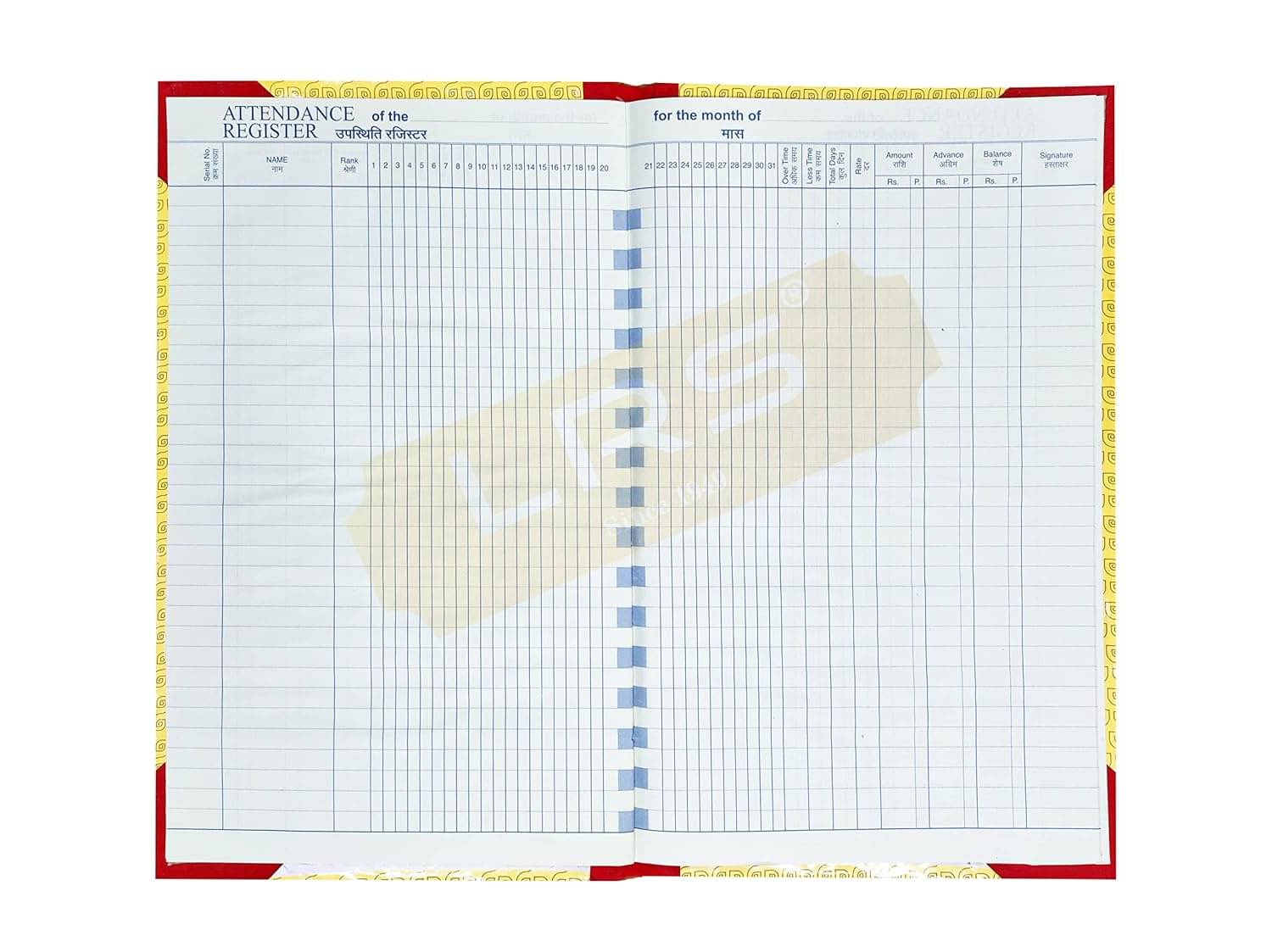     			ECLET Daily Attendance Register - Hard Bound - 70 GSM Ledger Paper (60 Pages - Pack of 1) (1)