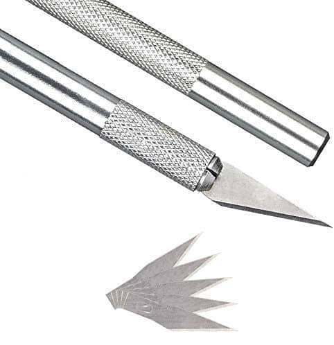 ECLET Detail Pen Knife with 5 Interchangeable Sharp Blades for Carving/Mat Cutting &Paper Cutting