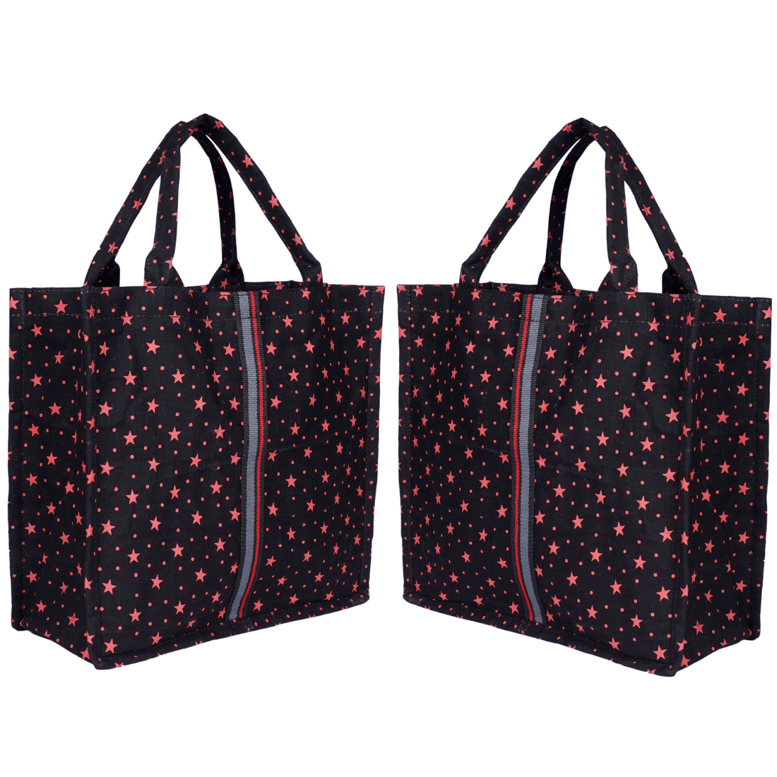     			ENSAC Handheld Bag Cotton Set of 2 ( Black )