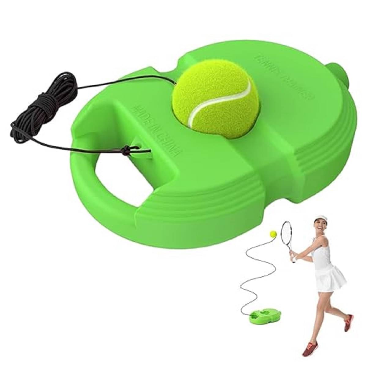     			FEDIFU  Tennis Trainer Rebound Ball with String Solo Tennis Trainer Set Self Tennis Practice Ball with String Cricket Trainer Rebound Ball with Rope Fill Sand or Water