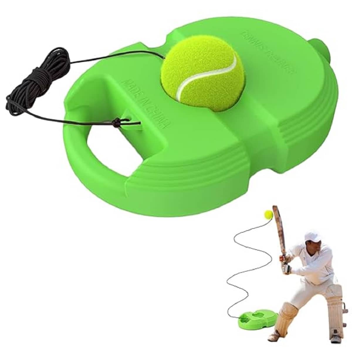 FEDIFU  Tennis Trainer Rebound Ball with String Solo Tennis Trainer Set Self Tennis Practice Ball with String Cricket Trainer Rebound Ball with Rope Fill Sand or Water