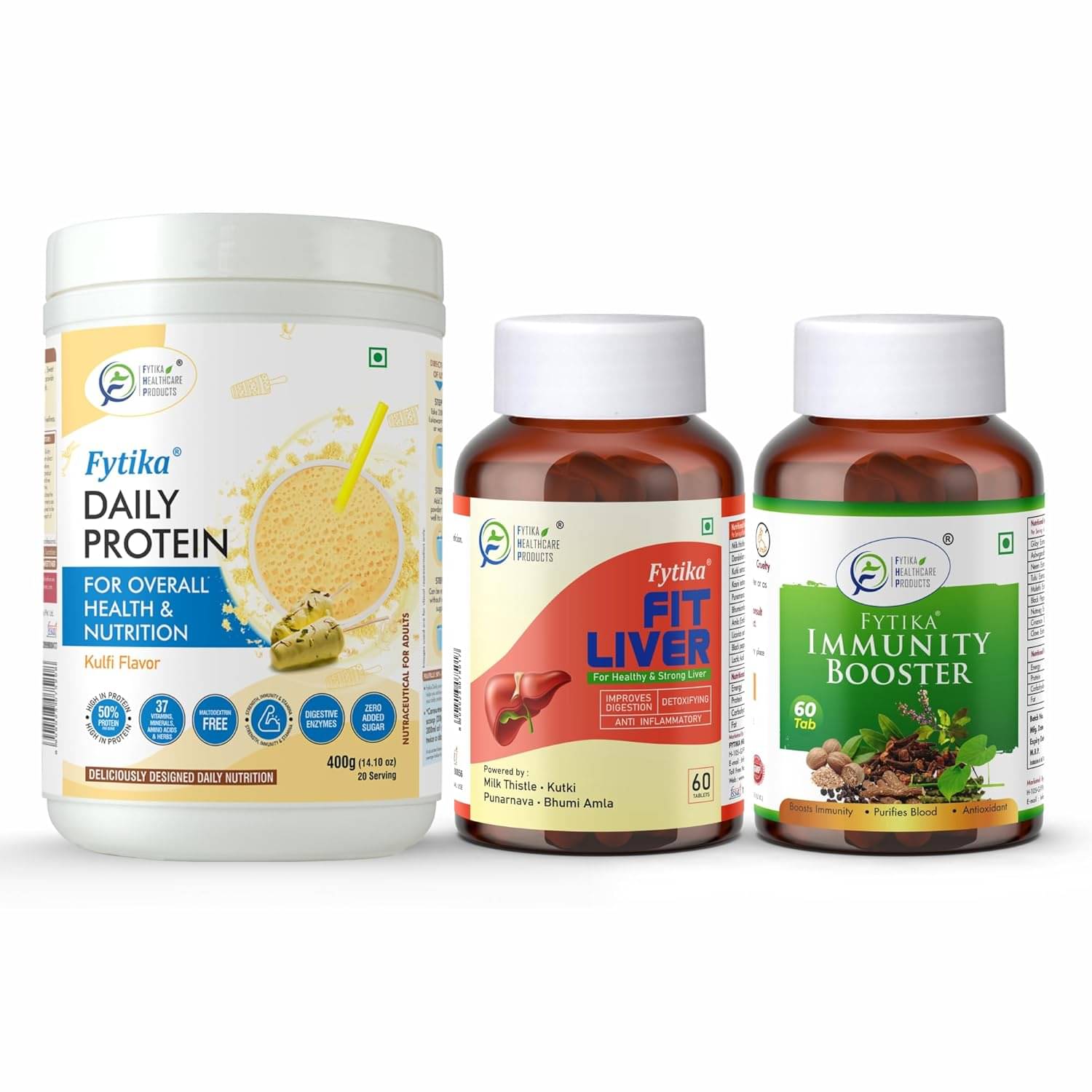     			FYTIKA Protein(Kulfi) & Fit Liver 3 gm Pack of 3