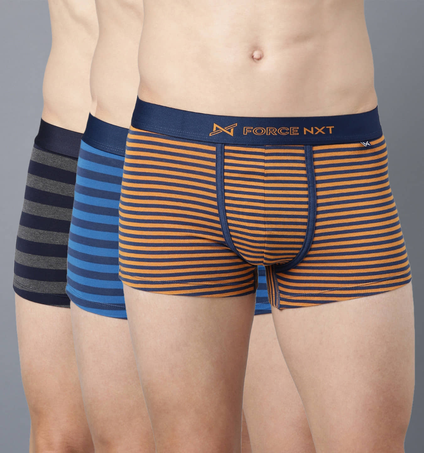 Force NXT Pack of 3 Modal Trunks For Men's ( Multicolor )