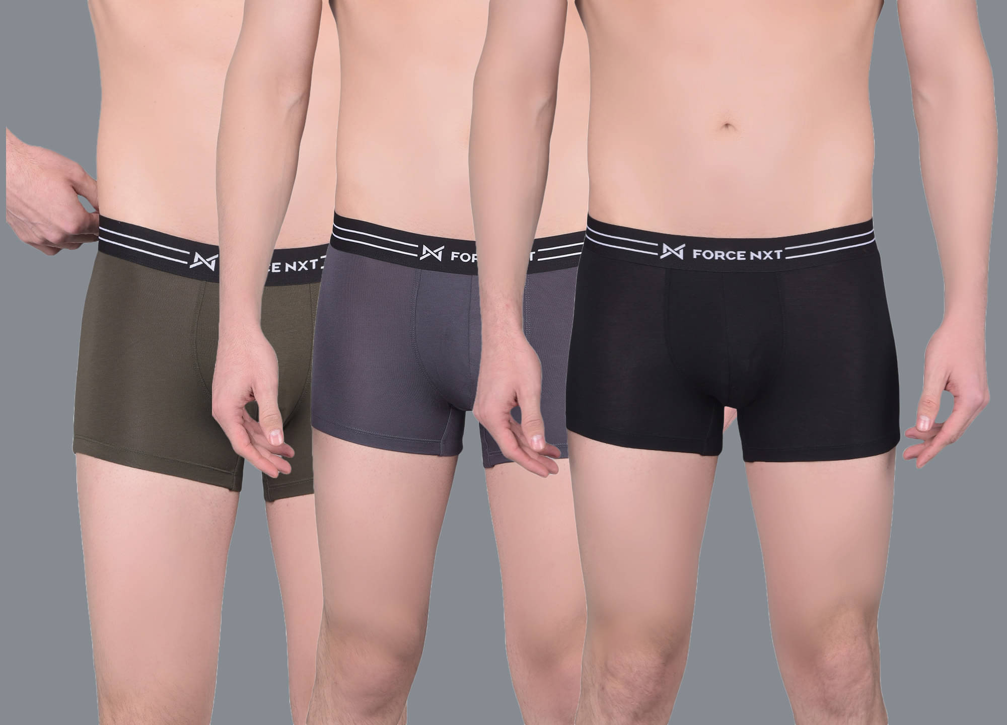     			Force NXT Pack of 3 Modal Trunks For Men's ( Multicolor )