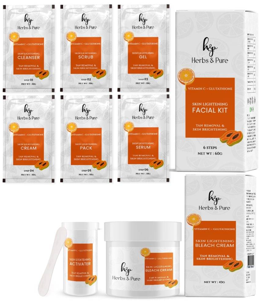     			Herbs and Pure Skincare Combo of Vitamin C & Glutathione Facial kit and Bleach (103g)