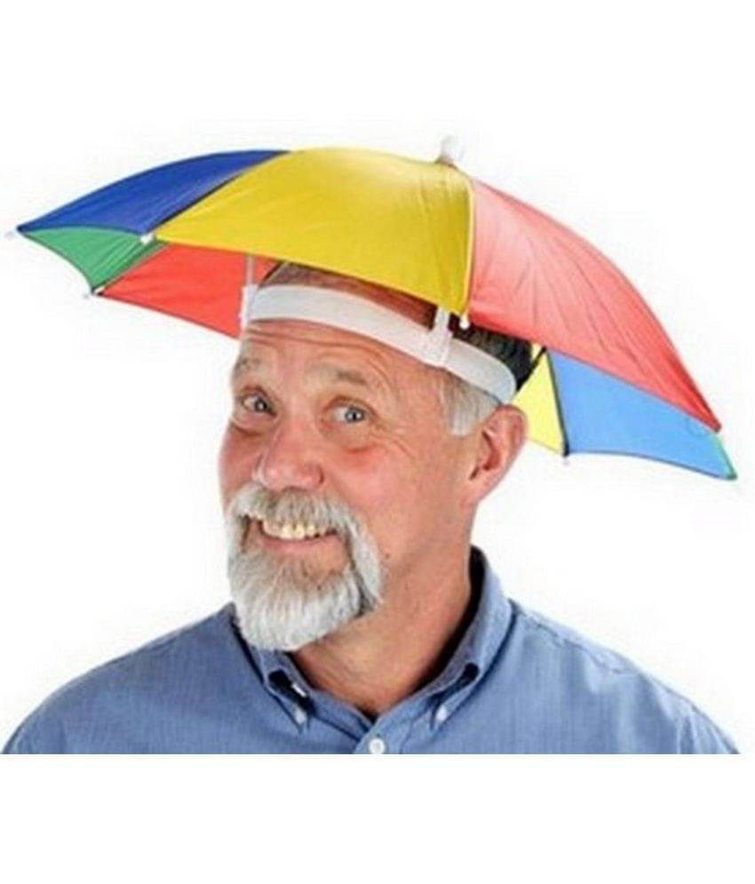 Infispace Headwear Cap Umbrella Multi Color Soft Durable, Adjustable Elastic, (21) Size Fits All Ages Plastic Hat Cap Umbrella for Kids, Men/Women and Adults Rain Protection Headwear Hat Umbrella (Multi) Pack of 1 Infispace Headwear Cap Umbrella Multi Color Soft Durable, Adjustable Elastic, (21) Size Fits All Ages Plastic Hat Cap Umbrella for Kids, Men/Women and Adults Rain Protection Headwear Hat Umbrella (Multi) Pack of 1