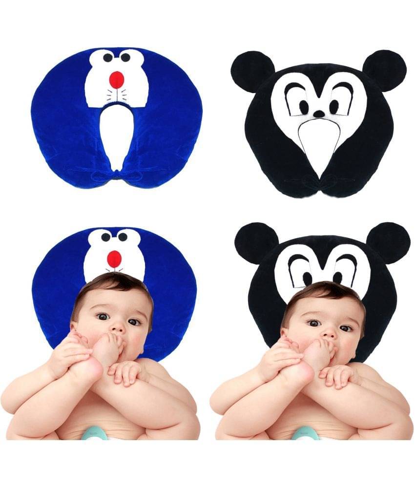 JUZZII Set of 2 Multi-Colour Velvet Kids Fibre Filled Pillow JUZZII Set of 2 Multi-Colour Velvet Kids Fibre Filled Pillow