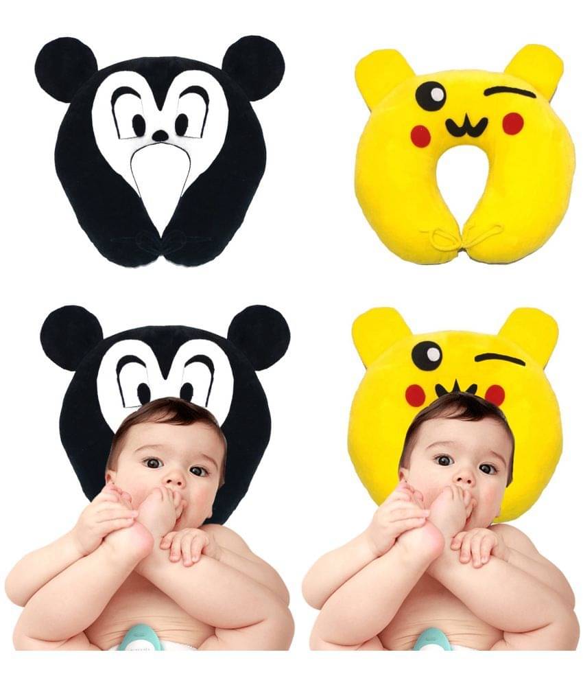 JUZZII Set of 2 Multi-Colour Velvet Kids Fibre Filled Pillow JUZZII Set of 2 Multi-Colour Velvet Kids Fibre Filled Pillow