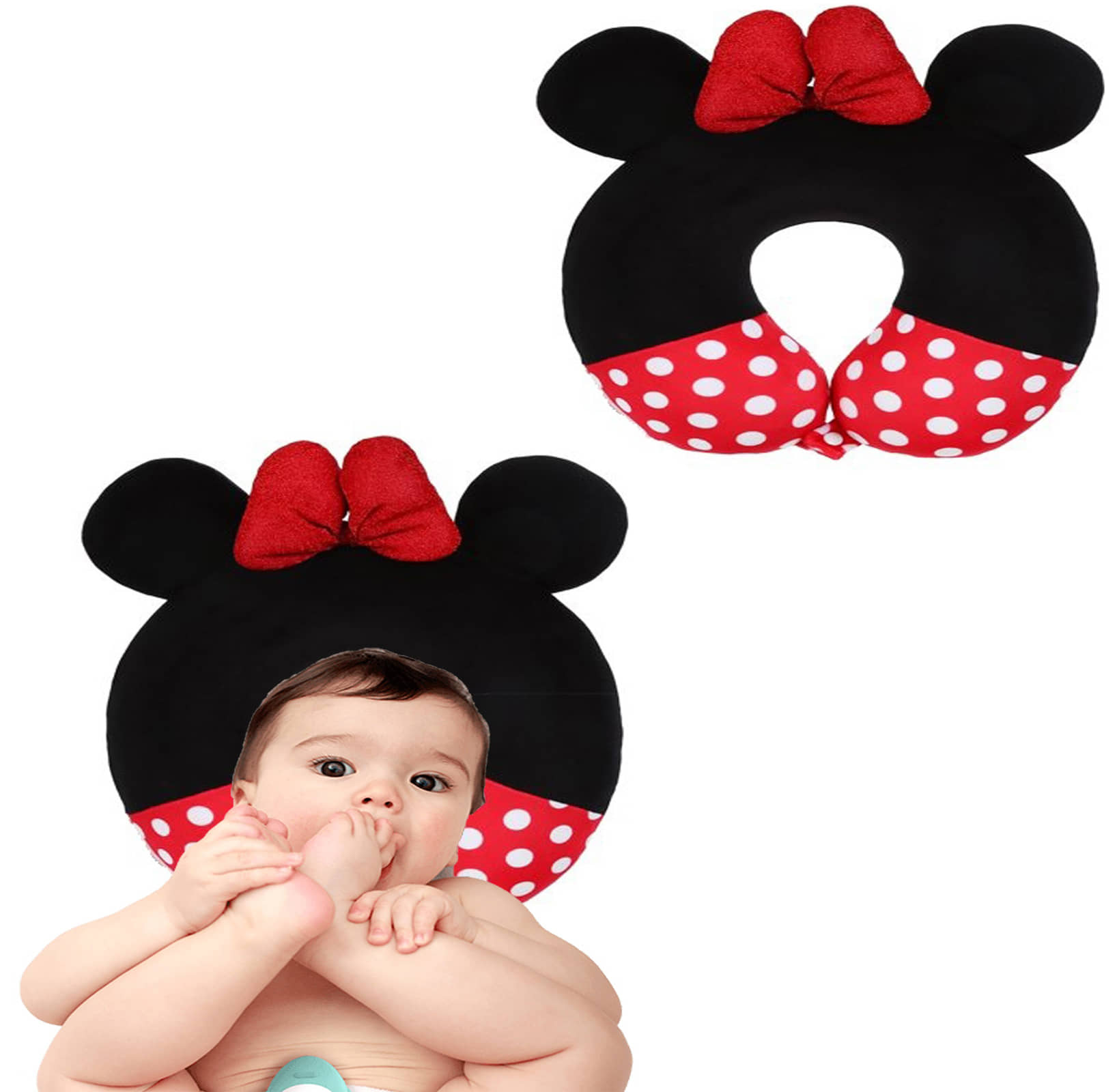 JUZZII Single Black Velvet Kids Fibre Filled Pillow