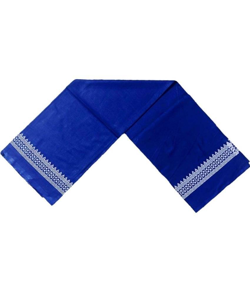     			Mk weaves Cotton Printed Below 300 -GSM Bath Towel ( Pack of 1 ) - Blue