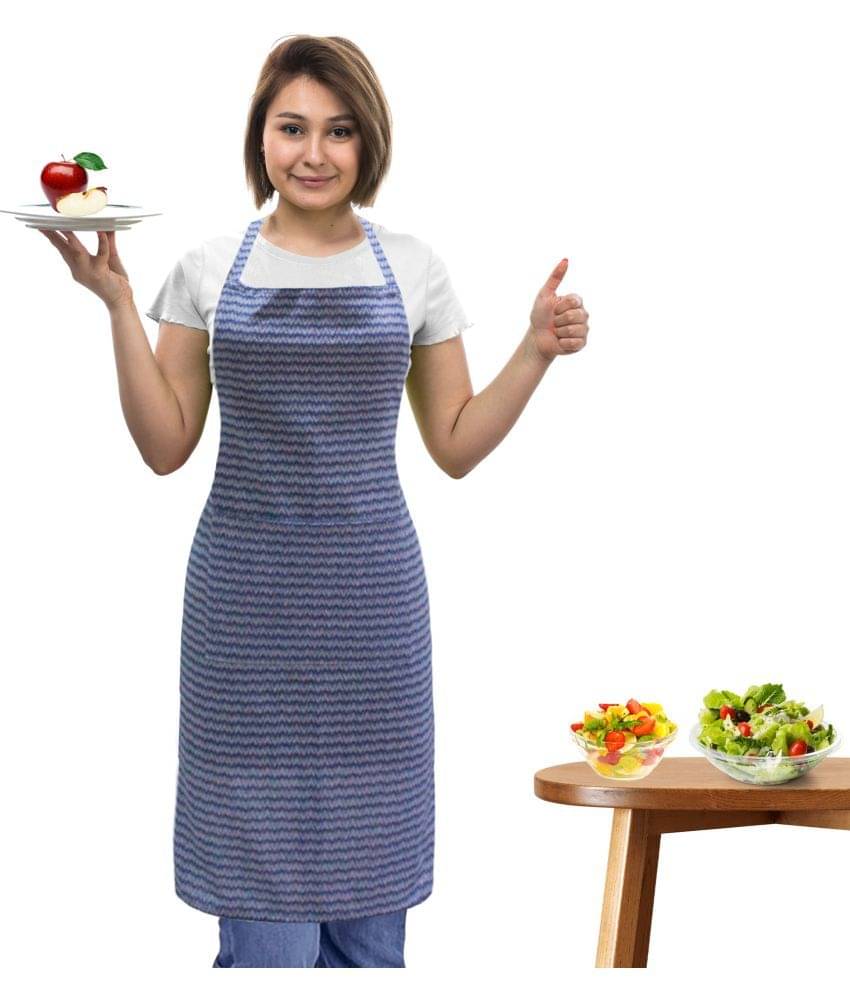 Oasis Hometex Cotton Stripes Kitchen Apron with 1 Center Pocket ( Pack of 1 )     			Oasis Hometex Cotton Stripes Kitchen Apron with 1 Center Pocket ( Pack of 1 )