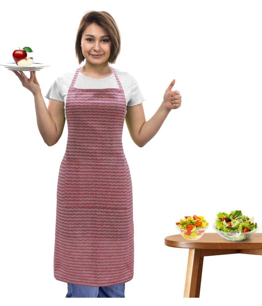 Oasis Hometex Cotton Stripes Kitchen Apron with 1 Center Pocket ( Pack of 1 ) Oasis Hometex Cotton Stripes Kitchen Apron with 1 Center Pocket ( Pack of 1 )