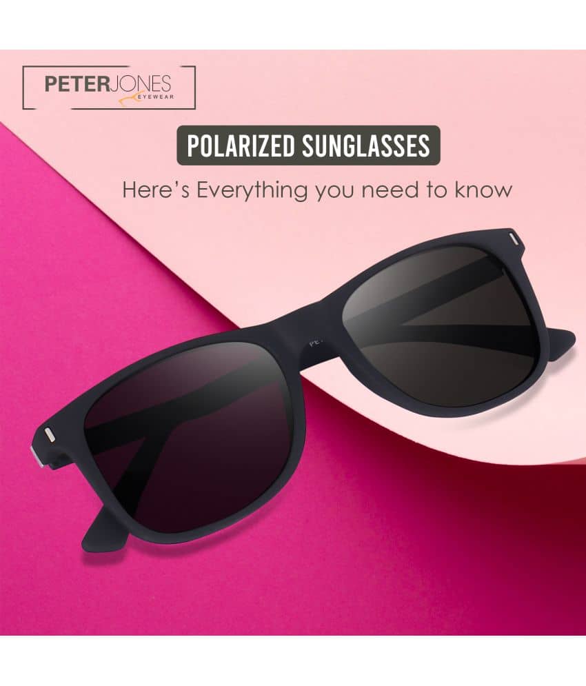 Peter Jones - Black Square Sunglasses ( Pack of 1 ) - Sunglasses | Buy online on ZillyBuy