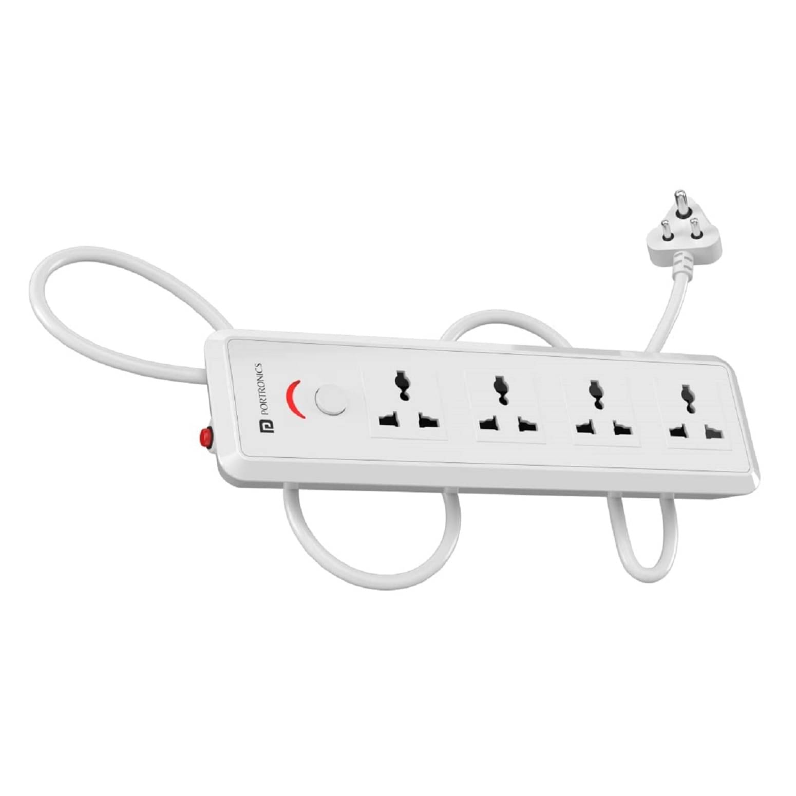     			Portronics Power Plate 11 1500W Power Converter with 4 Power Sockets, (White)
