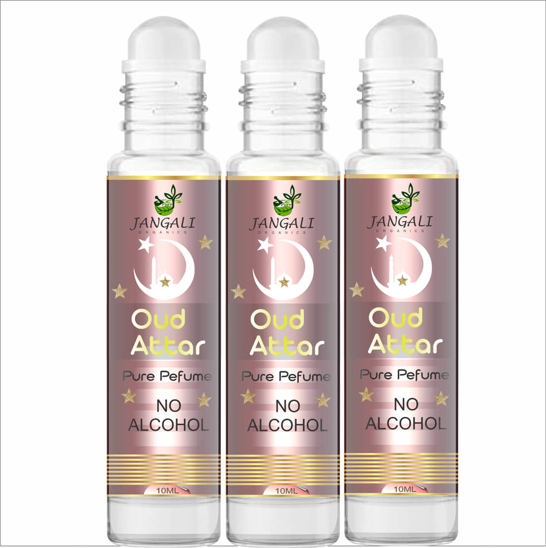 Pure Jangali Organics Oud Non- Alcoholic Below 50ml Attar ( Pack of 3 )