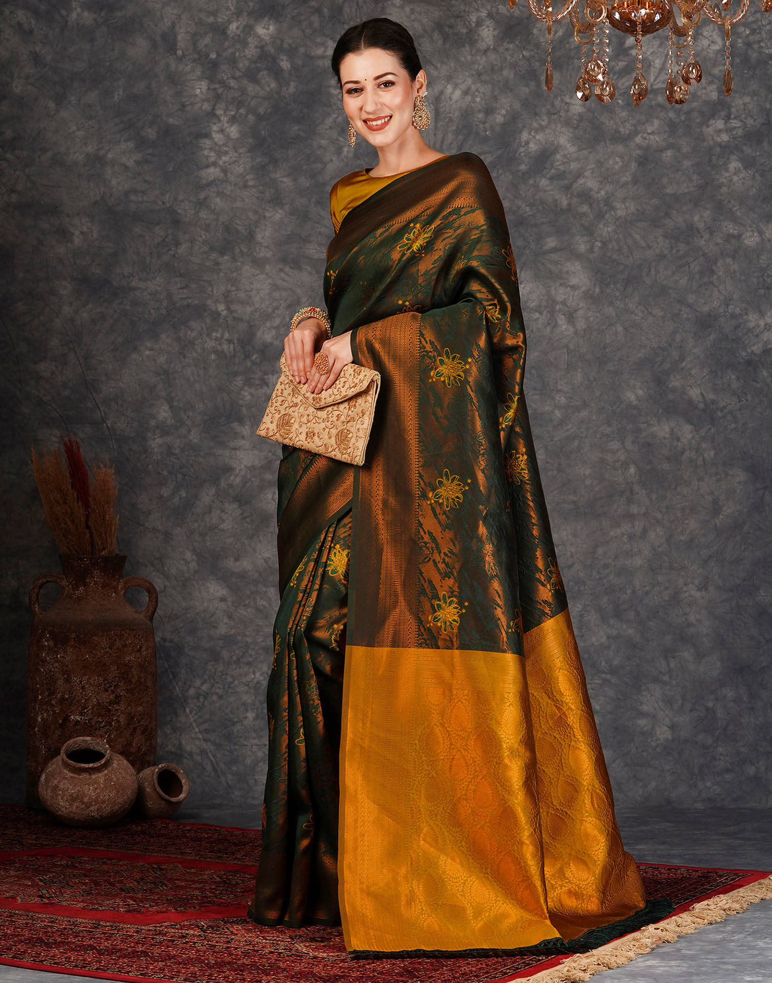Samah Silk Self Design Saree With Unstitched Blouse Piece ( Yellow ) Samah Silk Self Design Saree With Unstitched Blouse Piece ( Yellow )