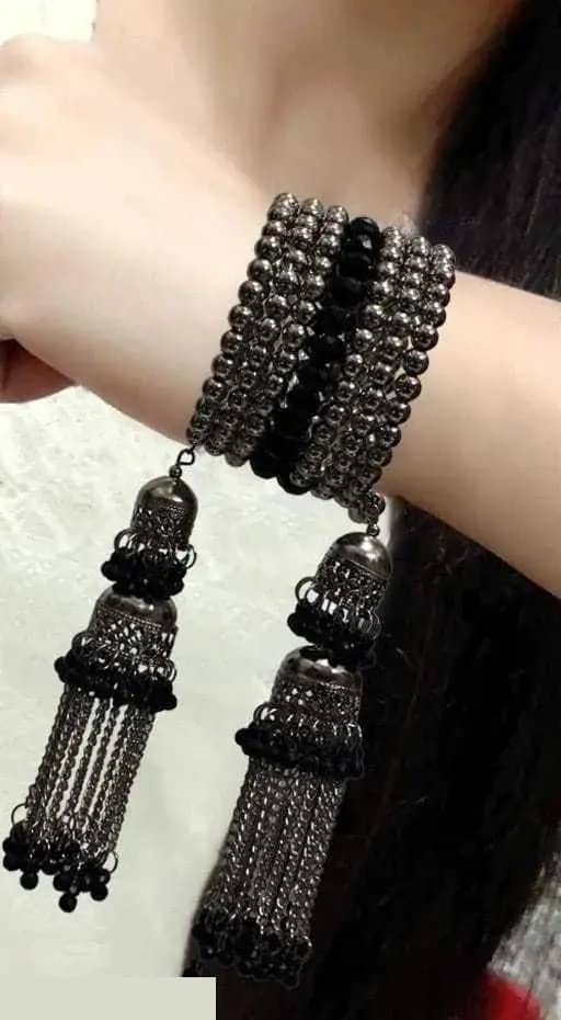 Samridhi DC Black Cuff ( Pack of 1 ) - Bangles & Bracelets | Buy online on ZillyBuy