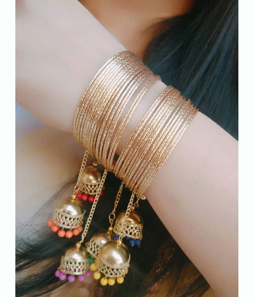 Samridhi DC Gold Bracelet ( Pack of 1 ) - Bangles & Bracelets | Buy online on ZillyBuy