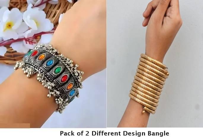 Samridhi DC Silver Bangle ( Pack of 2 ) Samridhi DC Silver Bangle ( Pack of 2 )
