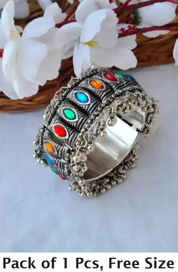 Samridhi DC Silver Bangle ( Pack of 1 ) Samridhi DC Silver Bangle ( Pack of 1 )