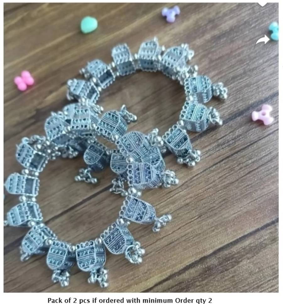 Samridhi DC Silver Bangle ( Pack of 1 ) Samridhi DC Silver Bangle ( Pack of 1 )