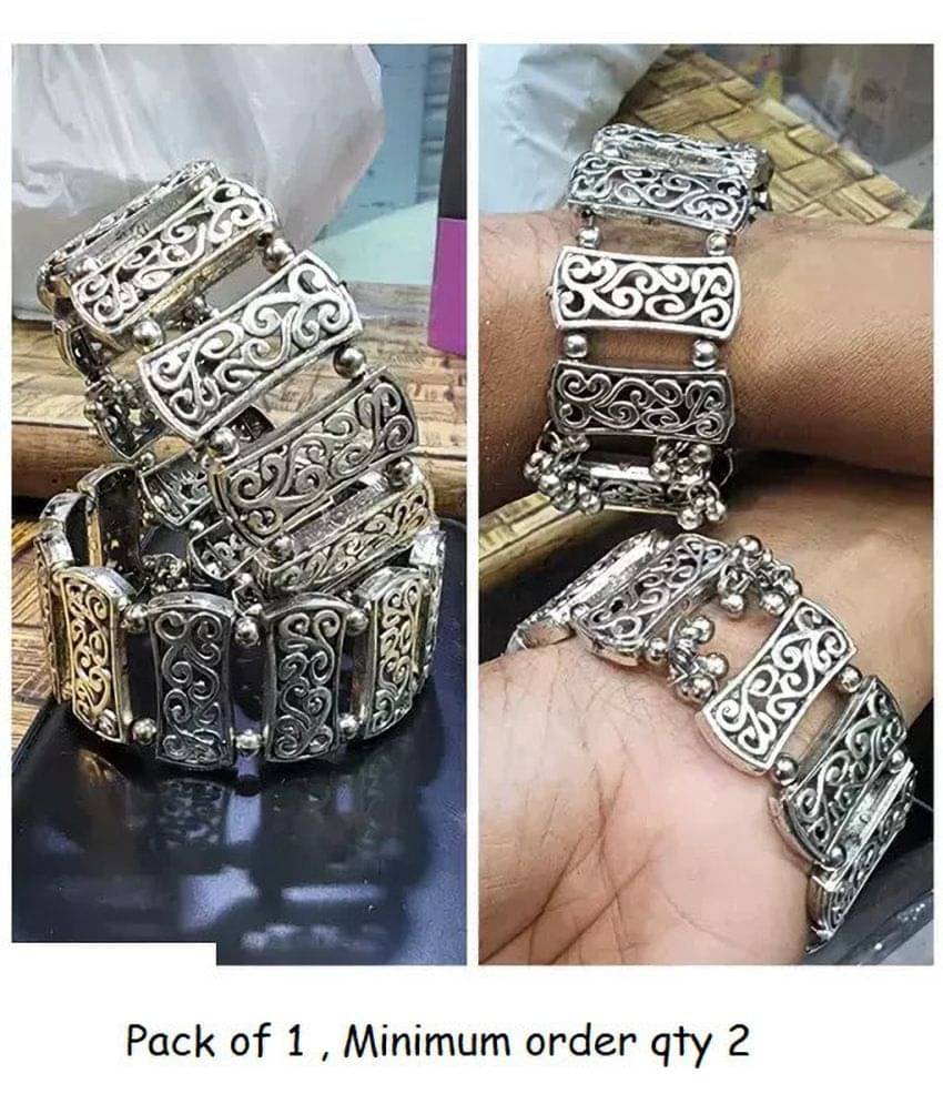 Samridhi DC Silver Bangle ( Pack of 2 ) Samridhi DC Silver Bangle ( Pack of 2 )