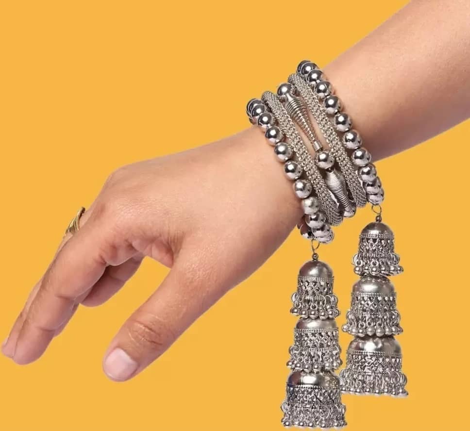 Samridhi DC Silver Bangle ( Pack of 1 ) - Bangles & Bracelets | Buy online on ZillyBuy