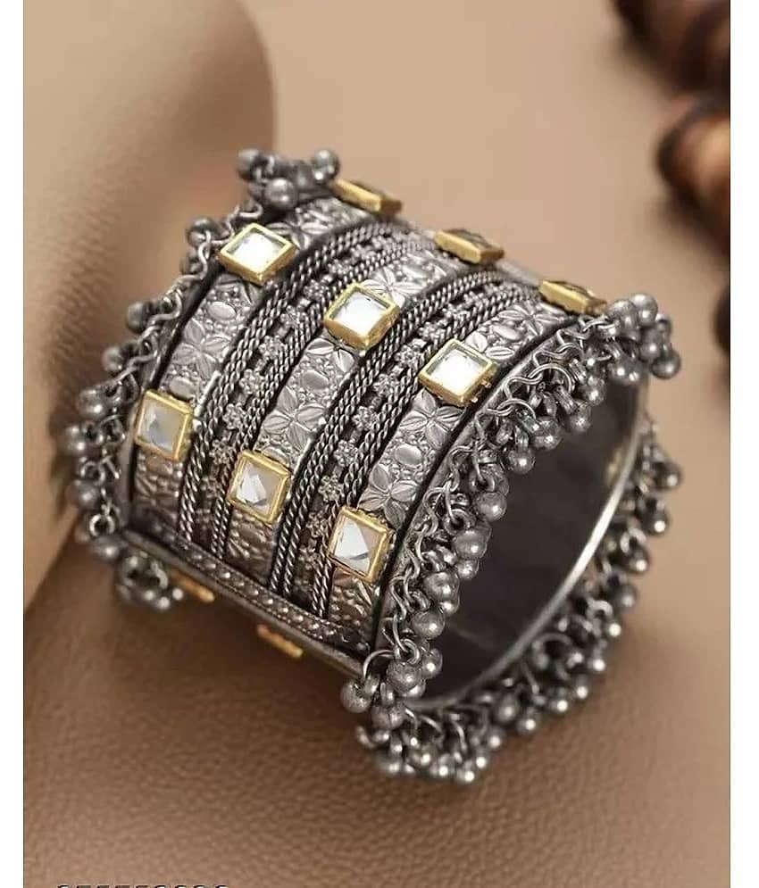 Samridhi DC Silver Cuff ( Pack of 1 ) - Bangles & Bracelets | Buy online on ZillyBuy
