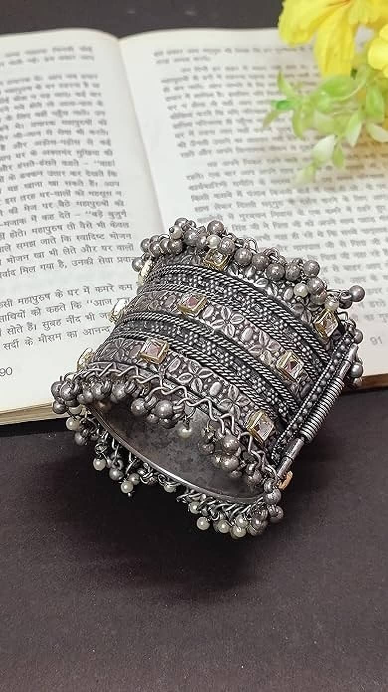 Samridhi DC Silver Cuff ( Pack of 1 ) - Bangles & Bracelets | Buy online on ZillyBuy